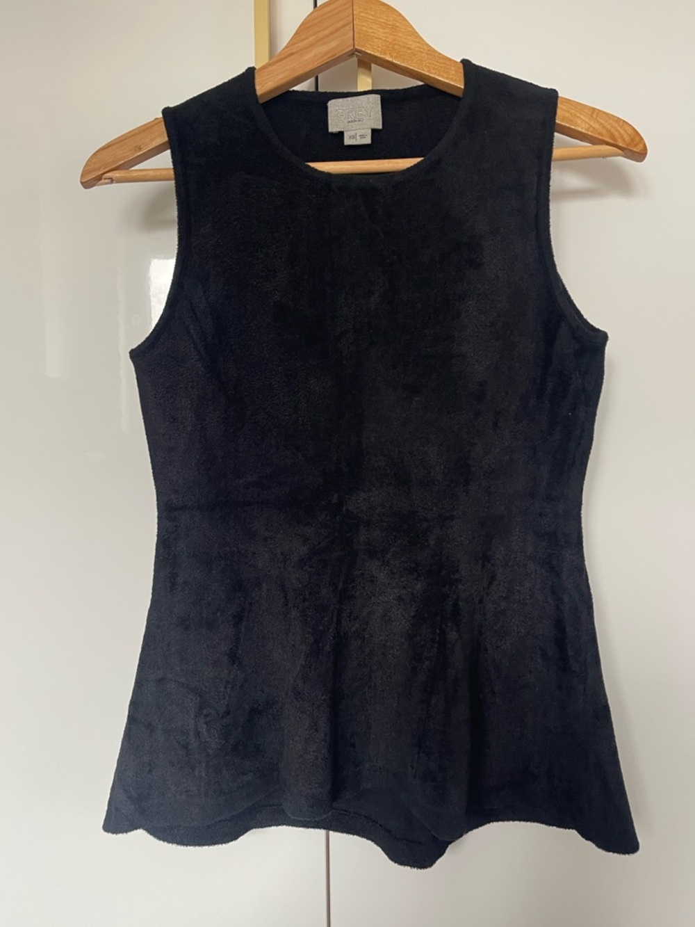 JASON WU black Chenille Peplum Top XS - Picture 2 of 6